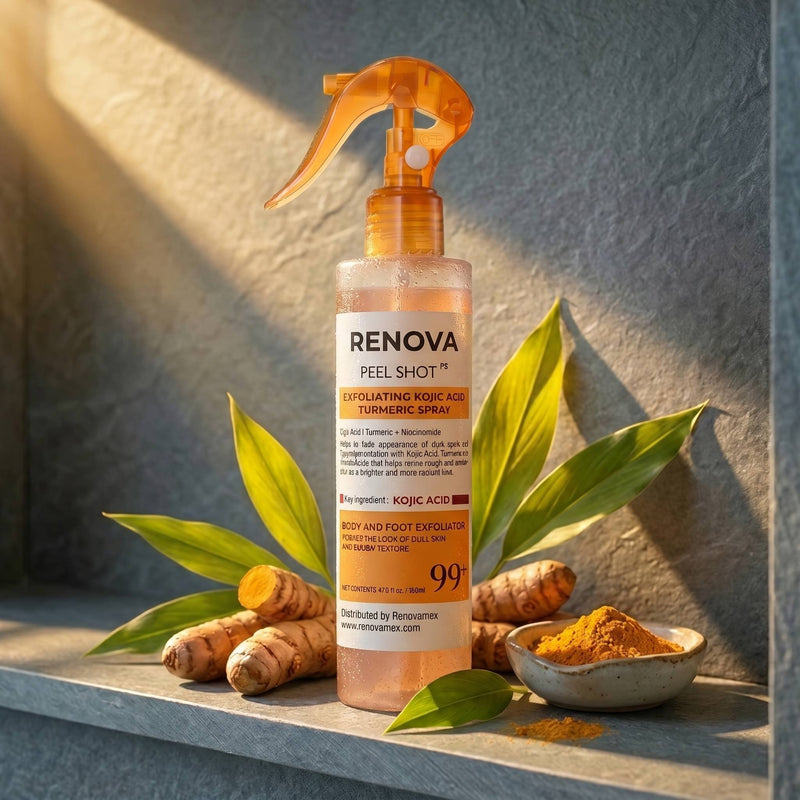 RENOVA | Spray Exfoliante Corporal - Cúrcuma + Ácido Kójico